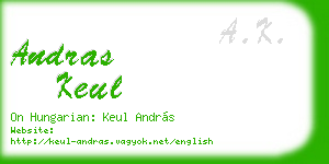 andras keul business card