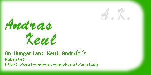 andras keul business card